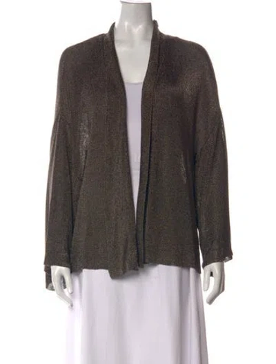 Pre-owned Adolfo Dominguez Open Front Sweater In Multicolor