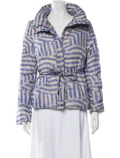 Pre-owned Adolfo Dominguez Patterned Down Jacket In Multicolor