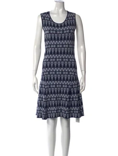 Pre-owned Adolfo Dominguez Patterned Knee-length Dress In Blue