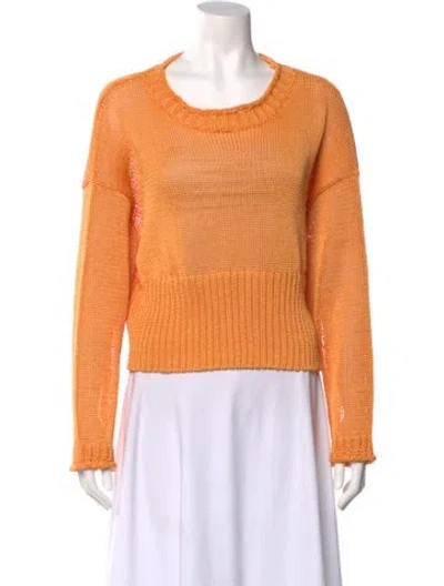 Pre-owned Adolfo Dominguez Scoop Neck Sweater In Orange