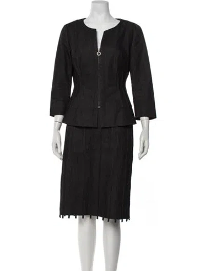 Pre-owned Adolfo Dominguez Skirt Set In Black