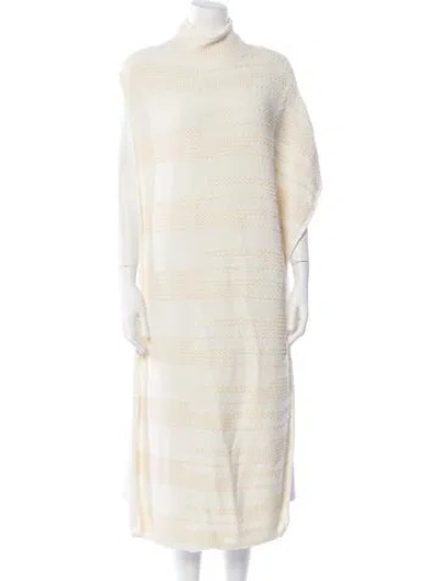 Pre-owned Adolfo Dominguez Striped Turtleneck Sweater In Yellow