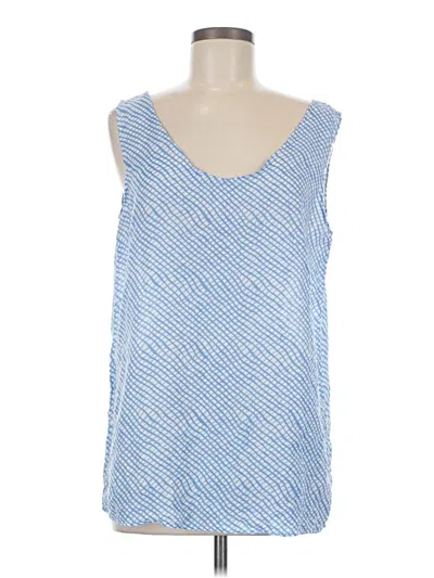 Pre-owned Adolfo Dominguez Tank Top Blue Square Neckline Tops