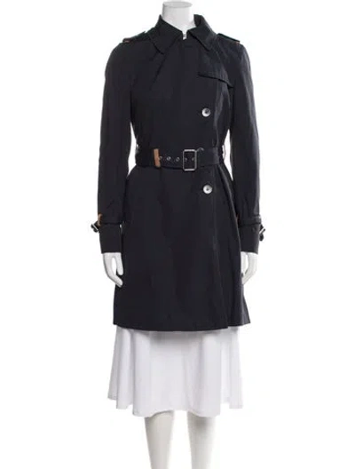 Pre-owned Adolfo Dominguez Trench Coat In Blue