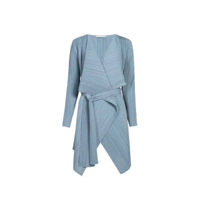 Adolfo Dominguez Veste Évasée Aspect Plissé In Gray