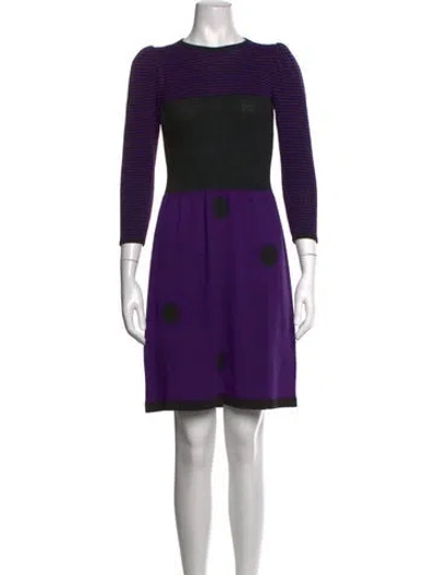 Pre-owned Adolfo Dominguez Vintage Knee-length Dress In Purple