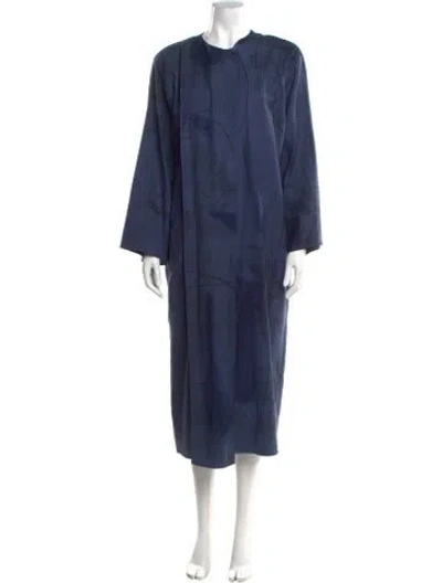 Pre-owned Adolfo Dominguez Vintage Late 1990's - Early 2000's Coat In Blue