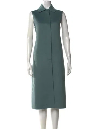 Pre-owned Adolfo Dominguez Wool Knee-length Dress In Green