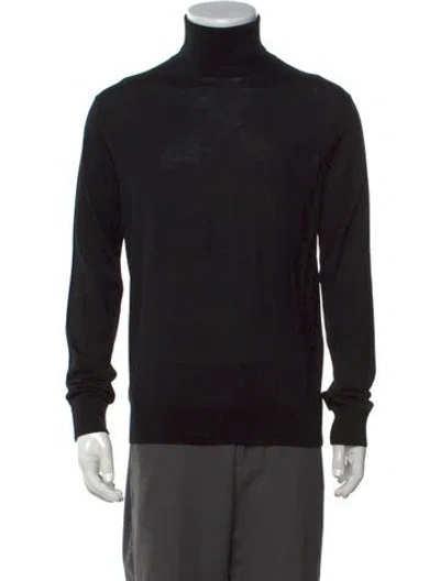 Pre-owned Adolfo Dominguez Wool Turtleneck Pullover In Black