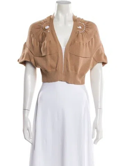 Pre-owned Adolfo Dominguez Wool V-neck Sweater In Neutral