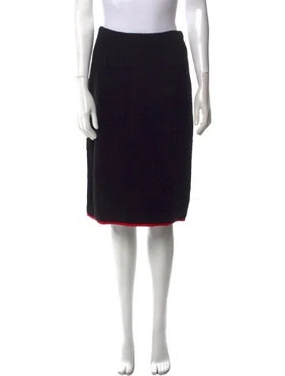 Pre-owned Adolfo Knee-length Skirt In Black