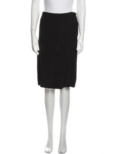 Pre-owned Adolfo Knee-length Skirt In Black