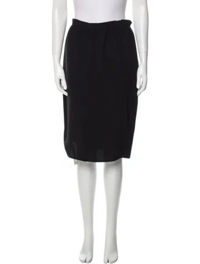 Pre-owned Adolfo Knee-length Skirt In Black