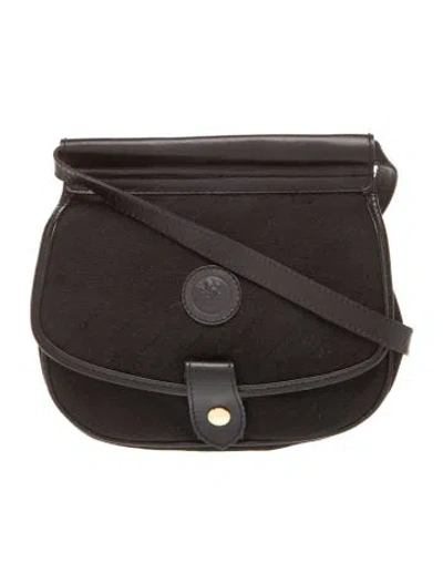 Pre-owned Adolfo Leather Evening Bag In Black