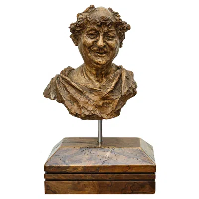Pre-owned Adolfo Terracotta Sculpture With Bust Of Togatus  Laurenti In Brown