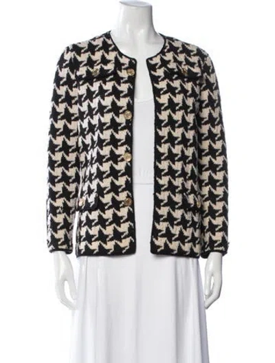 Pre-owned Adolfo Vintage 1970's Jacket In Black/white