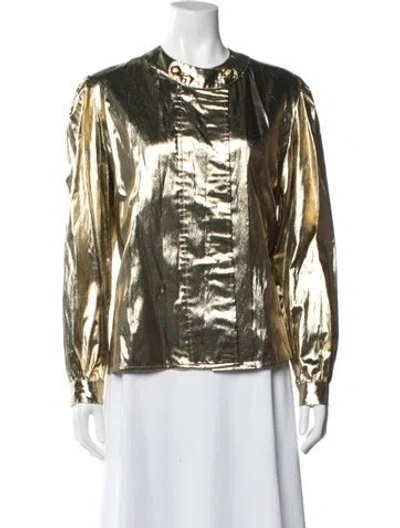 Pre-owned Adolfo Vintage 1970's Top In Gold
