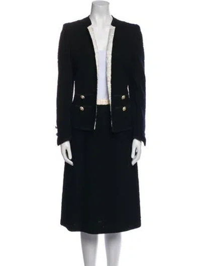 Pre-owned Adolfo Vintage 1980's Skirt Suit In Black