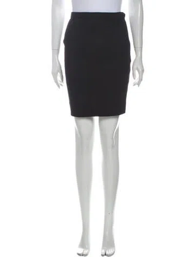 Pre-owned Adolfo Vintage Knee-length Skirt In Black