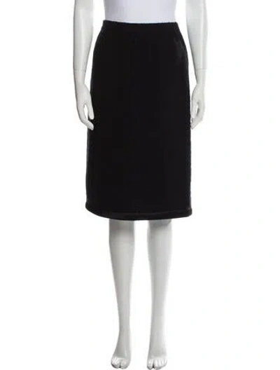 Pre-owned Adolfo Vintage Knee-length Skirt In Blue