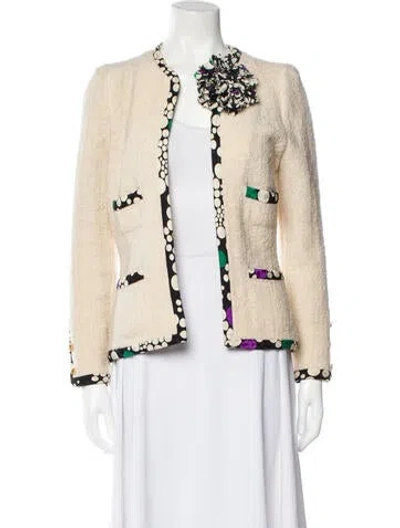 Pre-owned Adolfo Vintage Late 1980's - Early 1990's Evening Jacket In Neutral