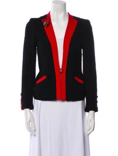 Pre-owned Adolfo Wool Blazer In Black