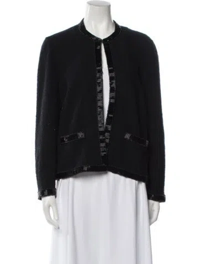 Pre-owned Adolfo Wool Evening Jacket In Black