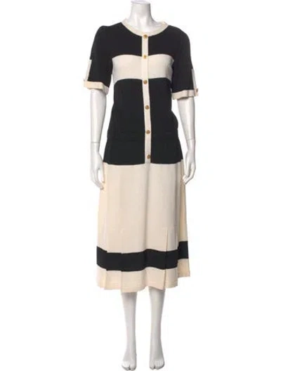 Pre-owned Adolfo Wool Midi Length Dress