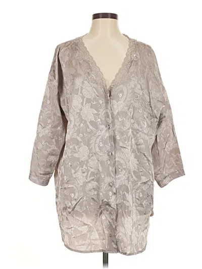 Pre-owned Adonna 3/4 Sleeve Blouse In Gray
