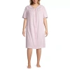 Adonna Womens Plus Waffle Short Sleeve Knee Length Robe In Pink