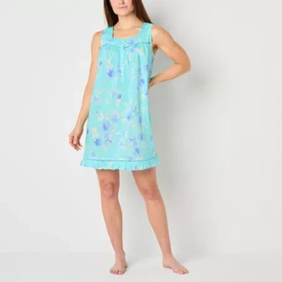 Adonna Womens Scoop Neck Short Sleeve Nightgown In Blue