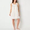 Adonna Womens Scoop Neck Sleeveless Nightgown In White
