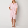 Adonna Womens Waffle Short Sleeve Long Length Robe In Pink