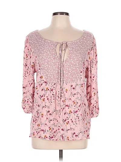 Pre-owned Adora 3/4 Sleeve Blouse In Pink
