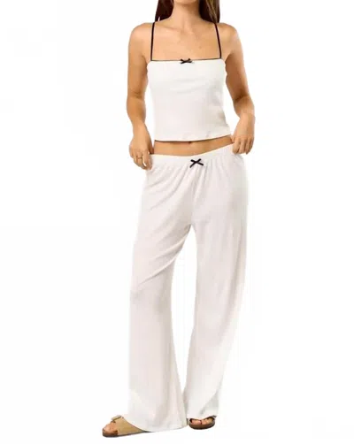 Adora Bow Cami Top And Pants In White
