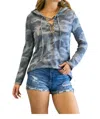 Adora Brushed Hoodie In Camo Print In Multi