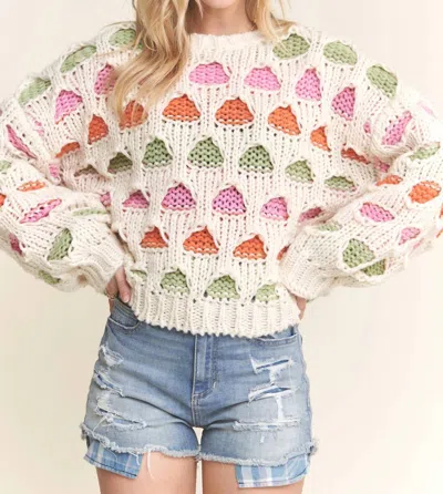 Adora Colorful Chunky Sweater In Multicolor