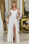Adora Design 3229 A Line Bridal Gown Long Corset Pocket Wedding Dress In White