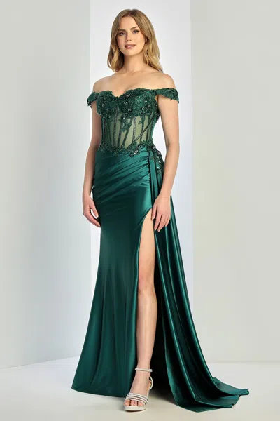Adora Design 3281 Prom Slit Dress Sale In Green