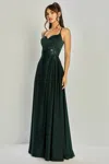 Adora Design 3321 Prom Long Formal A Line Beaded Evening Gown In Green
