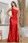 Adora Design Adora 3234 Fitted Slit Long Formal Corset Prom Dress In Multi