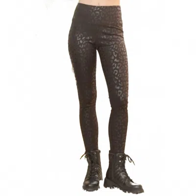 Adora High-waisted Active Leggings In Black Leopard Print