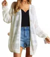 Adora Lightweight Sweater Knit Cardigan In Ivory In Multi