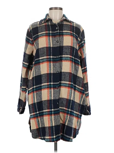 Pre-owned Adora Long Sleeve Blouse In Blue