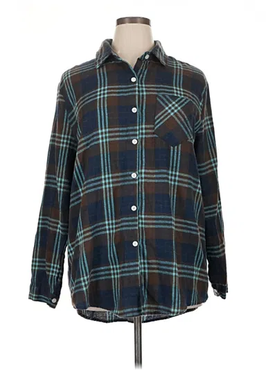 Pre-owned Adora Long Sleeve Blouse In Teal