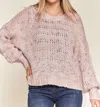 Adora Mauve Confetti Sweater In Pink