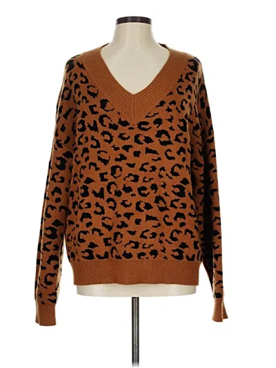 Pre-owned Adora Pullover Sweater In Brown