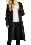Adora Ribbed Sweater Cardigan - Plus In Black In Black