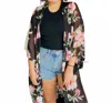 Adora Take Me On Vacation Chiffon Kimono In Multi In Multi