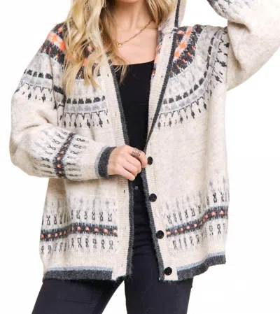 Adora Trial Echo Sweater In Oatmeal In White